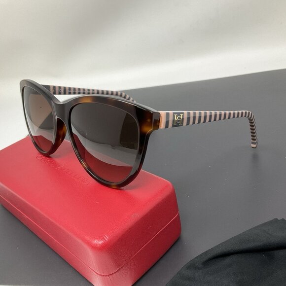 CAROLINA HERRERA SHE892K 56 [] 17 COL.0752 140 Tortoise Brown Sunglasses main image 12